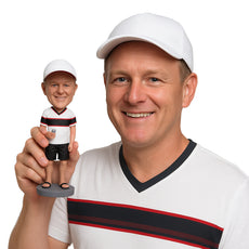 Custom Bobblehead Cool Sports Fan Dude In Shorts And Trendy Jersey - Leisure & Casual Casual Males Personalized Bobblehead & Cake Topper