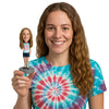 Custom Bobblehead Hippie girl having some great time wearing nice tp shirt and shorts and shoes - Leisure & Casual Casual Females Personalized Bobblehead & Action Figure