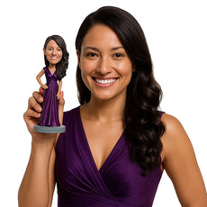 Custom Bobblehead Beautiful Bridesmaid In Gorgeous Gown - Wedding & Couples Bridesmaids Personalized Bobblehead & Cake Topper
