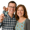 Custom Bobblehead Stylish Couple In Trendy Casual Outfit - Wedding & Couples Couple Personalized Bobblehead & Cake Topper