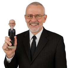 Custom Bobblehead Father Of The Bride Wearing Classic Formal Wedding Attire - Wedding & Couples Father Of The Bride Personalized Bobblehead & Cake Topper