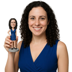 Custom Bobblehead Bridesmaid In Sexy Outfit Ready With A Pose - Wedding & Couples Bridesmaids Personalized Bobblehead & Cake Topper