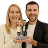 Custom Bobblehead Stylish Modern Couple In Fashionable Casual Outfit - Wedding & Couples Couple Personalized Bobblehead & Cake Topper
