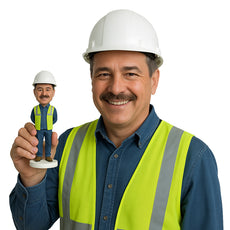 Custom Bobblehead Architect Wearing A Jacket And Jeans Working In A Project - Careers & Professionals Architects & Engineers Personalized Bobblehead & Cake Topper