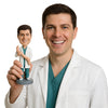 Custom Bobblehead Orthopedic Doctor With A Leg Prop In His Hands - Careers & Professionals Medical Doctors Personalized Bobblehead & Cake Topper