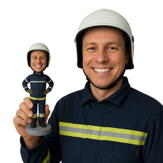 Custom Bobblehead Firefighter Ready To Go To Action If Needed - Careers & Professionals Firefighters Personalized Bobblehead & Cake Topper