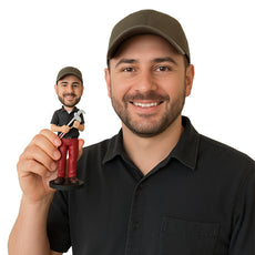 Custom Bobblehead Stylish Engineer In His Outfit Holding Engineering Equipment In Hand - Careers & Professionals Architects & Engineers Personalized Bobblehead & Cake Topper