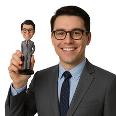 Custom Bobblehead Gentleman In His Formal Attire With One Hand In The Pocket - Careers & Professionals Corporate & Executives Personalized Bobblehead & Cake Topper