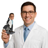 Custom Bobblehead Dentist In Formal Medical Attire Standing Next To Dentist Reclining Chair - Careers & Professionals Dentists Personalized Bobblehead & Cake Topper