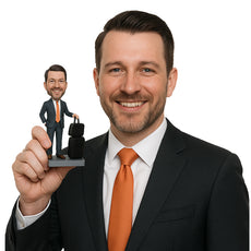 Custom Bobblehead Businessman Ready To Board The Plane With 2 Carry On Suitcases - Careers & Professionals Corporate & Executives Personalized Bobblehead & Cake Topper