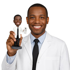 Custom Bobblehead Male Optometrist Holding an Eye Chart - Careers & Professionals Optometrists Personalized Bobblehead & Cake Topper