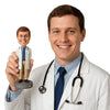 Custom Bobblehead Doctor Wearing A Lab Coat And Stethoscope - Careers & Professionals Medical Doctors Personalized Bobblehead & Cake Topper