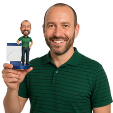 Custom Bobblehead Boss With A Chart Nearby - Careers & Professionals Corporate & Executives Personalized Bobblehead & Cake Topper