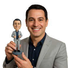 Custom Bobblehead Guy Wearing Fancy Suit - Careers & Professionals Corporate & Executives Personalized Bobblehead & Cake Topper