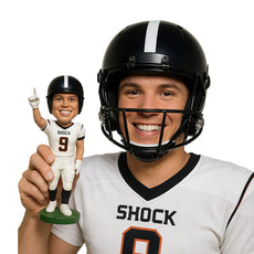 Custom Bobblehead Strong Football Player Celebrating A Touchdown - Sports & Hobbies Football Personalized Bobblehead & Cake Topper