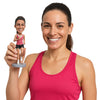 Custom Bobblehead Female Runner Running In The Marathon - Sports & Hobbies Running Personalized Bobblehead & Cake Topper