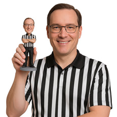 Custom Bobblehead Handsome Referee Waiting For The Game To Begin - Sports & Hobbies Coaching & Refereeing Personalized Bobblehead & Cake Topper