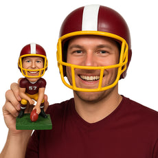 Custom Bobblehead Strong Football Player Ready To Kick Of The Game - Sports & Hobbies Football Personalized Bobblehead & Cake Topper