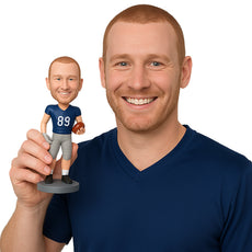 Custom Bobblehead Strong Football Player Will Not Let The Ball Go Off His Hand - Sports & Hobbies Football Personalized Bobblehead & Cake Topper