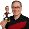 Custom Bobblehead Bowling Professional Player Throwing The Ball For A Perfect Game - Sports & Hobbies Bowling Personalized Bobblehead & Cake Topper