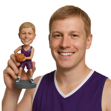 Custom Bobblehead A Basketball Guy Holding Basketball - Sports & Hobbies Basketball Personalized Bobblehead & Cake Topper