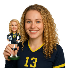 Custom Bobblehead Volley Ball Player With Her Ball And Uniform - Sports & Hobbies Volleyball Personalized Bobblehead & Cake Topper