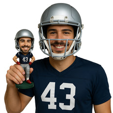 Custom Bobblehead Football player all geared up and ready to win the game - Sports & Hobbies Football Personalized Bobblehead & Action Figure