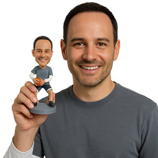 Custom Bobblehead Sporty dude ready to play basketball with neighborhood friends - Sports & Hobbies Baseball & Softball Personalized Bobblehead & Action Figure