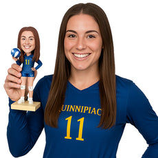 Custom Bobblehead Nice looking vollyball player handing the ball with one hand on the hip - Sports & Hobbies Volleyball Personalized Bobblehead & Action Figure