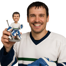 Custom Bobblehead Male Ice Hockey Goalkeeper Ready To Defend His Goal - Sports & Hobbies Ice & Field Hockey Personalized Bobblehead & Cake Topper