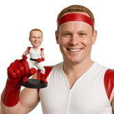 Custom Bobblehead Action Superhero Ready To Fight Crime - Super Heroes & Movies Super Heroes Personalized Bobblehead & Cake Topper