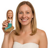 Custom Bobblehead Girl In Mermaid Costume With A Glass Of Wine - Super Heroes & Movies Movie Characters Personalized Bobblehead & Cake Topper