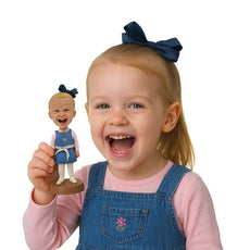Custom Bobblehead Baby Girl Wearing Shoulder Tank Top With A Lace Around Her Waist - Parents & Kids Babies & Kids Personalized Bobblehead & Cake Topper