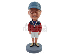 Custom Bobblehead Casual male ready to start excersize weraing classical running cloth - Leisure & Casual Casual Males Personalized Bobblehead & Action Figure