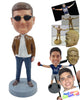 Custom Bobblehead Good looking male on nice fashinable outfit with one hand inside pocket - Leisure & Casual Casual Males Personalized Bobblehead & Action Figure