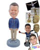 Custom Bobblehead Casual guy wearing nice sweatshirt and long pants  - Leisure & Casual Casual Males Personalized Bobblehead & Action Figure