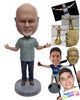 Custom Bobblehead Dude be like "what's up?" pose wearing short sleeve shirt and casual shoes - Leisure & Casual Casual Males Personalized Bobblehead & Action Figure