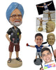 Custom Bobblehead Stylish Male With Turban And Glasses Getting Ready For Vacation - Leisure & Casual Casual Males Personalized Bobblehead & Cake Topper