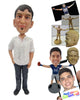 Custom Bobblehead Neat Handsome Man With Awesome Pose - Leisure & Casual Casual Males Personalized Bobblehead & Cake Topper