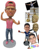 Custom Bobblehead Stylish Dude Got His Swag On With Stylish Glasses And A Cap - Leisure & Casual Casual Males Personalized Bobblehead & Cake Topper