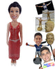 Custom Bobblehead Charming Woman In Sleeveless One Piece Attire With A Stylish Chain Around Her Waist - Leisure & Casual Casual Females Personalized Bobblehead & Cake Topper