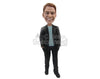 Custom Bobblehead Elegant Male In Awesome Semi-Formal Attire With Hands In Pocket - Leisure & Casual Casual Males Personalized Bobblehead & Cake Topper