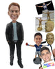 Custom Bobblehead Elegant Male In Awesome Semi-Formal Attire With Hands In Pocket - Leisure & Casual Casual Males Personalized Bobblehead & Cake Topper