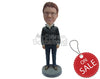 Custom Bobblehead Smart Neat Guy Standing Upright - Leisure & Casual Casual Males Personalized Bobblehead & Cake Topper