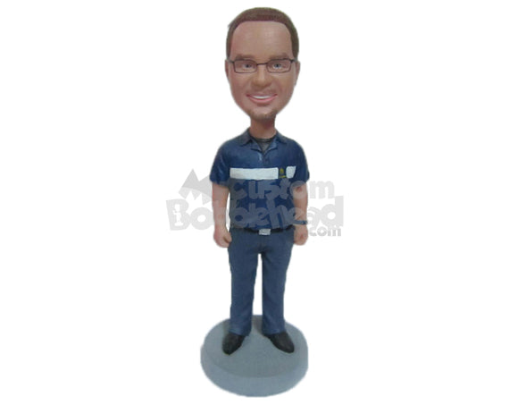 Custom Bobblehead Handsome Dude In Awesome Polo Tshirt - Leisure & Casual Casual Males Personalized Bobblehead & Cake Topper