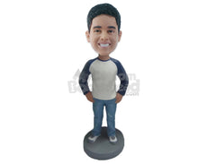 Custom Bobblehead Stylish Male With A Bold Personality - Leisure & Casual Casual Males Personalized Bobblehead & Cake Topper