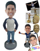 Custom Bobblehead Stylish Male With A Bold Personality - Leisure & Casual Casual Males Personalized Bobblehead & Cake Topper