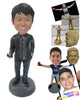 Custom Bobblehead Handsome Male With Dashing Shirt Holding Mobile In His Hand - Leisure & Casual Casual Males Personalized Bobblehead & Cake Topper