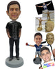 Custom Bobblehead Handsome Hunk In Trendy Dress - Leisure & Casual Casual Males Personalized Bobblehead & Cake Topper