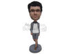 Custom Bobblehead Cool Dude Chilling Out In Shorts - Leisure & Casual Casual Males Personalized Bobblehead & Cake Topper